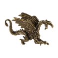 thumbnail image 2 of simhoa Brass Small Flying Dragon Statue 6.5x3.8cm for Entryway Tabletop Accessories, 2 of 8