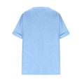 thumbnail image 4 of Timegard Plus Size Tops for Women V-Neck Short Sleeve Solid Color Comfy Basic Tee Casual Loose Tops, 4 of 5