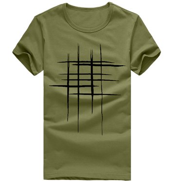 Mefallenssiah Men'S Short Sleeve Men Fashion Summer Printing Tees Shirt Short Sleeve T Shirt Casual Blouse top Army Green