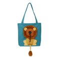 thumbnail image 1 of Lion Pattern Pets Handbags Convenient Canvas Cat Tote Bag Fashion for Pet Lovers, 1 of 5