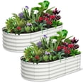 thumbnail image 1 of EDTara Large Oval Raised Planter Beds, 2-Pack Metal Garden Boxes With Open-Ended Base for Growing Vegetables and Flowers, 1 of 9