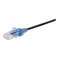 thumbnail image 1 of Monoprice SlimRun - Câble Patch - RJ-45 (m) à RJ-45 (m) - 6 Pouces - UTP - Cat 6A - Démarré, Sans Accroc - Noir (Lot de 5), 1 of 2