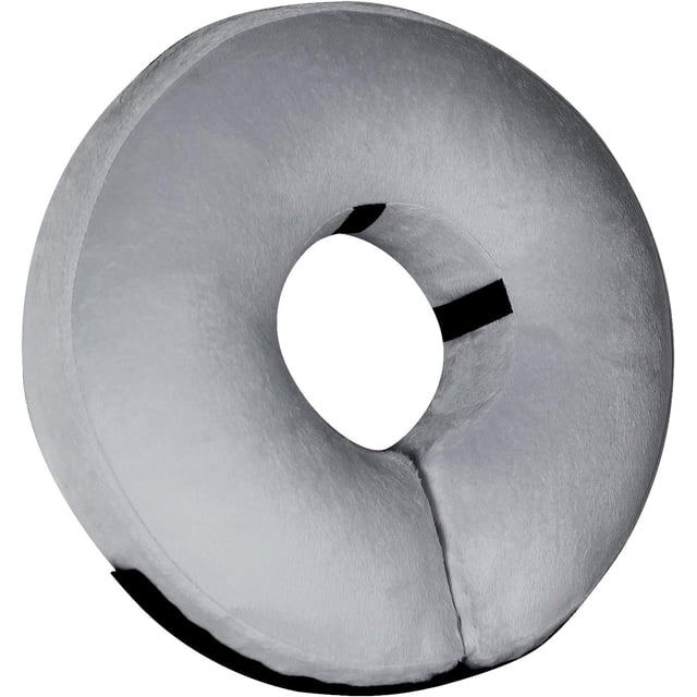 YSTINNG Inflatable Dog Collar-Soft Protective Cone for Dogs After Surgery,Dog Donut Collar Suitable for Dogs and Cats,Dog Cone Collar to Prevent Pets from Touching Stitches,Wounds and Rashes,Grey-XL