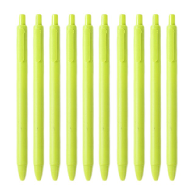 Yellow 10 Pack Gel Pens 0.5Mm Fine Point Smooth Writing Pen With Comfort Grip For Office School Note Taking Black Ink Quick Drying Retractable Ballpoint Pens