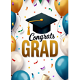 thumbnail image 4 of Graduation Party Supplies Congrats Grad Banner Backdrop Background with Balloons and Confetti Decorations for Graduation Ceremony Celebration Classroom Event, 4 of 4