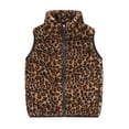 thumbnail image 1 of MIASHUI Vestes d'Hiver pour Enfants Garçons Filles Col Montant à Fermeture Éclair, Marron, 3-4 Ans, 1 of 7