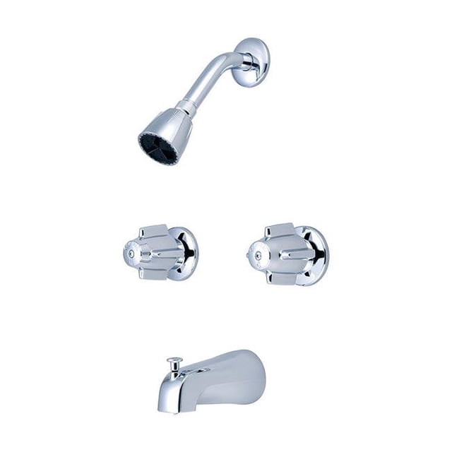 Central Brass 0997 Two Handle Tub & Shower Set - Polished Chrome