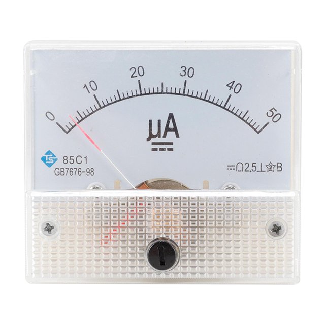 Current Analogue Ammeter, Professional Durable 2.5 Current Analog Ampmeter Panel DC 0-50uA
