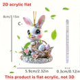 thumbnail image 3 of WHEANG Home Decor Easter Adorable Wreath 2D Flat Acrylic Pendant, 3 of 4