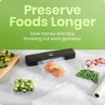 thumbnail image 2 of Chefman Food Vacuum Sealer Machine Compact Vacuum Sealer with Moist & Dry Settings Perfect for Sous Vide Storage and Freezer One-Touch Operation Vacuum Storage Bags Included - Black, 2 of 5