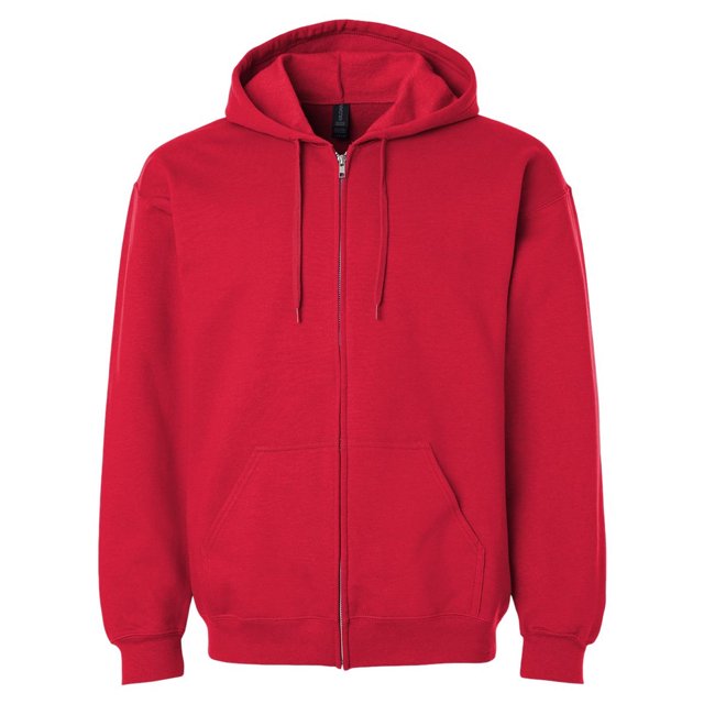 Gildan Mens Softstyle Fleece Midweight Full Zip Hoodie