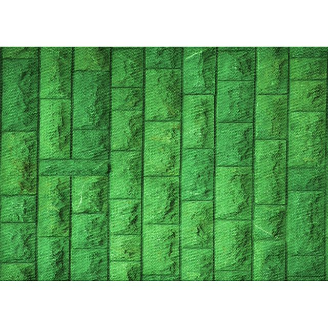 Ahgly Tapis Rectangulaire Lavable en Machine Vert Transitionnel, 8 Pieds x 10 Pieds