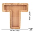 thumbnail image 3 of weibbin Wooden Money Bank Personalized Letters Coin Bank Text Engraved Money Box Wooden Coin Bank ​Gift for Kids Christmas Birthday Gift Home Decoration, Twenty Six English Letters, 3 of 5