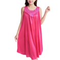 thumbnail image 1 of 2025 Robe Décontractée Unie pour Femmes Chemises de Nuit pour Dames Coton Sans Manches Col Rond Dentelle Chemises de Nuit en Coton pour Femmes Robe à Empiècements Chandail Ample Chemises de Sommeil pour Femmes Coton, 1 of 5