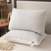 Dvkptbk Silk Pillow Cases,Cool Bed Pillows for Sleeping Pillow for Stomach Sleepers Hotel Quality Firm Pillow Luxury Down Filling Supportive Pillow for Hot Sleepers