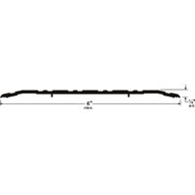 Pemko Seuil de Selle Cannelé en Aluminium, Fini Usiné, 8 Pouces L x 36 Pouces L x 1/2 Pouces H