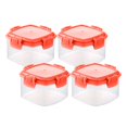 thumbnail image 2 of S SERENABLE 4Pcs Small Bottles Portable Food Storage Container Seasoning Bottles Square Red, 2 of 9
