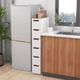 thumbnail image 4 of Gymax 6-Drawer Narrow Rolling Storage Cabinet w/ Pull Handles Built-in Wheels, 4 of 9
