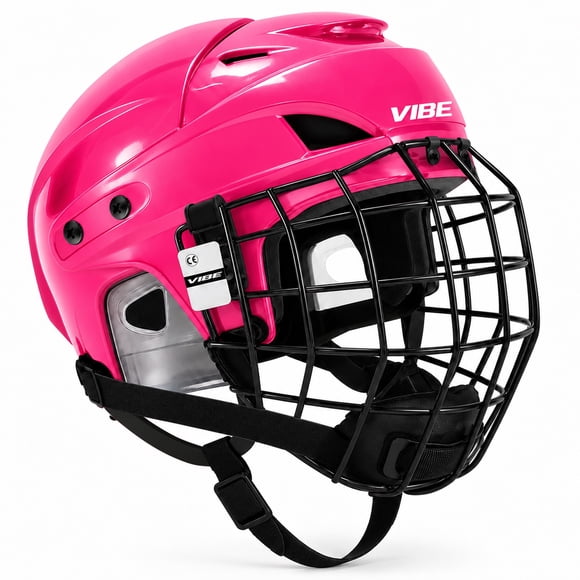 VIBE Casque de hockey senior avec grille, taille G, rose