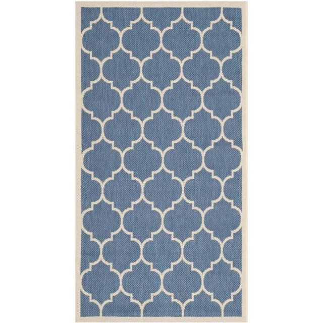 Safavieh Courtyard Blue Indoor Outdoor Rug - 2' x 3'7"