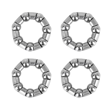 Unique Bargains 4pcs Bike 25mmx7 Ball Bearing Cages Crank Bearings Rear Wheel Bearing Retainer Silver Tone