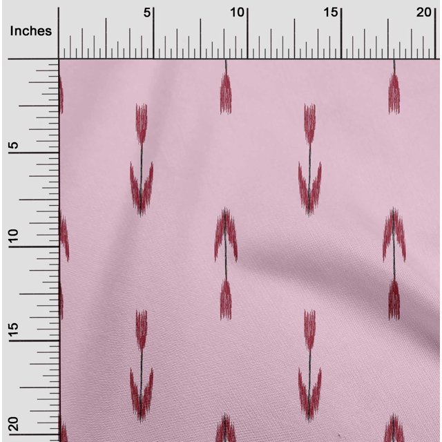 oneOone Georgette Viscose Fabric Arrow Ikat Fabric Prints By Yard 42 Inch Wide
