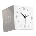 thumbnail image 3 of DOLITY Corner Clock Angle Corner Clock Outdoor Wall Clock for Bedroom Kitchen Patio White, 3 of 9