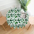 thumbnail image 4 of St. Patricks'' Day Round Tablecloth 60 Inch Spring Lucky Shamrocks Decoration Table Cloths Polyester Fabric Green Clover Table Cover for Home Indoor Dinning/Outdoor Party, 4 of 6