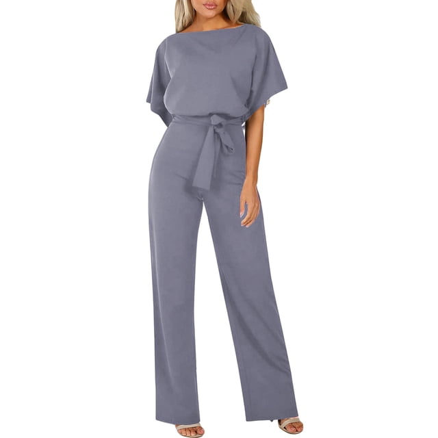 Kcodviy Combinaison Pantalon en Dentelle Unie pour Femmes, Boutonnée, à Manches Courtes, Col Roulé, Manches Longues, Combinaison pour Femmes