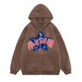 thumbnail image 1 of MesaSe Sweat à Capuche Zippé pour Femmes Mode Imprimé Étoile avec Poches, 1 of 2