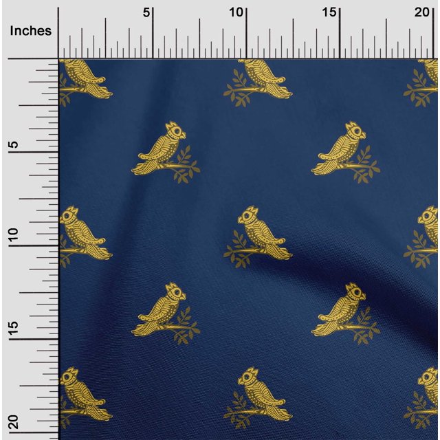 oneOone Viscose Jersey Fabric Bird Block Fabric Prints By Yard 60 Inch Wide