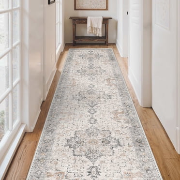KUETH 2.5X6 Runner Rug Machine Washable Kitchen Runner Rug for Floor and Hallway Non Slip Throw Area Rug with Rubber Backing for Living Room Entryway Bedroom and Dining Room