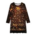 thumbnail image 3 of RXMEKW Robe Patineuse de Noël Imprimée pour Filles à Manches Longues à Col Rond Robe Tournoyante pour Récital et Fête pour l'École des Fêtes et les Événements Festifs, 3 of 5