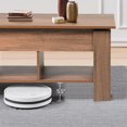 thumbnail image 2 of Homycasa 38 Inch Coffee Table End Table Nightstand Industrial Lift-top Tea Table with Storage Shelf Accent Furniture for Living Room, Rustic Brown, 2 of 9