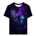 thumbnail image 1 of LUOGENLI T-shirts pour Femme pour Femmes T-Shirt à Col Rond pour Femme Étoile Mode Décontractée Imprimé Manches Courtes 4TG T-shirts pour Femmes T-shirts Graphiques T-shirts de la Saint-Patrick pour Femmes T-shirts Graphiques Vintage Pâques Violet G, 1 of 5