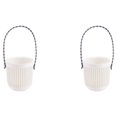 thumbnail image 3 of Transemion ABS Decorate With Lightweight Planter With Removable Strape And Wall-Mount Option Inner Layer Hollowed Out For Better White 8.7*9.5*20.5cm 2Set, 3 of 6