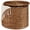 Chestnut, variant on Best Choice Products Large Round Storage Ottoman W/ Lid, Handwoven Water Hyacinth Footstool - Natural