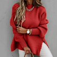 thumbnail image 1 of RKSTN Sweaters for Women Loose Casual Stitching Long-Sleeved Knitted Sweater Fall Sweaters, 1 of 5