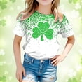 thumbnail image 2 of Kcodviy T-Shirt d'Été à Col Rond Imprimé pour Enfants pour Grandes Filles T-Shirt à Manches Courtes Chandails d'Hiver pour Filles pour Garçons et Filles, 2 of 4
