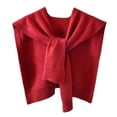 thumbnail image 1 of Skin-Touching Versatile Lady Knitted Thin Shoulder Shawl Fake Lapel Costume, 1 of 1