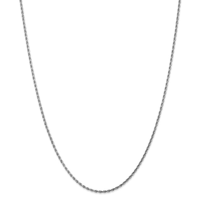 Leslie's 14K White Gold 1.75mm Diamond-Cut Rope Chain (Weight: 5.08 Grams, Length: 18 Inches)
