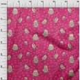 thumbnail image 3 of oneOone Rayon Magenta Fabric Kawai Craft Projects Decor Fabric Printed By The Yard 56 Inch Wide, 3 of 5