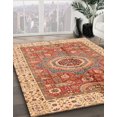 thumbnail image 2 of Ahgly Company Tapis d'Intérieur Carrés Abstraits Rouges Abstraits pour Aire, 3 Pieds Carré, 2 of 6