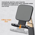 thumbnail image 4 of Phone Holder Foldable Adjustable Desktop Phone Stand Foldable Phone Stand Plastic Portable Mobile Bracket, Black, 4 of 7