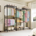 thumbnail image 2 of QinaQin Heavy-Duty Metal Clothes Rack - Freestanding Wardrobe Storage System - Adjustable Shelves and Hanging Rods - Large Storage Capacity, Suitable for Bedrooms and Laundry Rooms, 2 of 7