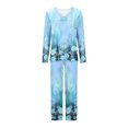 thumbnail image 5 of Rbaofujie Ensemble de Pyjama Shorts pour Femmes Décontracté Couleur Unie Haut Décontracté Pantalon Ensemble de Pyjama Ensemble de Pyjama, 5 of 5