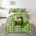thumbnail image 2 of Erosebridal Cartoon Pickles Print Bedding Full Comforter Set, Fresh Vegetable Down Comforter, Green Buffalo Decor, 3pcs, 2 of 7