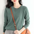 thumbnail image 2 of Duoif Chandails pour Femmes Chandails Légers Tendance pour Femmes Manches Longues Col Rond Léger Doux Tricoté Chandail Blouse Tricotée Chandails pour Femmes Hauts pour Femmes Bleu P, 2 of 6