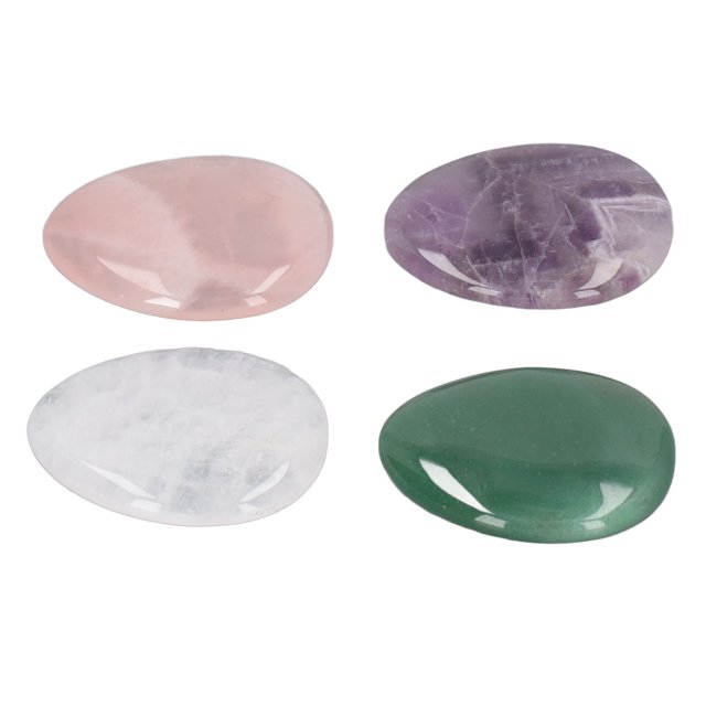 Worry Stones, 4 Pieces Thumb Worry Stone Exquisite Luster Stress Relief Widely Used For Anxiety