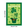 thumbnail image 3 of St. Patrick's Day Linen Garden Flag 31x23cm, Outdoor Patio Decor with Shamrock Design, Holiday Background Banner for Fence Balcony Lawn Decoration, 3 of 6
